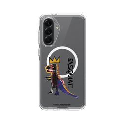 Galaxy A56 Clear Case (MagSafe 兼容)  巴斯奇亞 Jean-Michel Basquiat 小恐龍