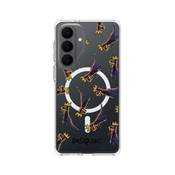 Galaxy S26+ Clear Case (MagSafe 兼容)  巴斯奇亞 Jean-Michel Basquiat 小恐龍-拼貼款