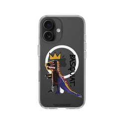 iPhone 16 Clear Case（MagSafe 兼容 & 相機按鈕）  巴斯奇亞 Jean-Michel Basquiat 小恐龍