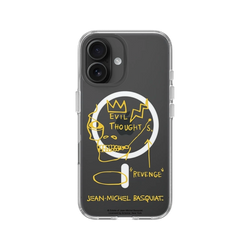 iPhone 16 Clear Case（MagSafe 兼容 & 相機按鈕）  巴斯奇亞 Jean-Michel Basquiat 邪惡思想