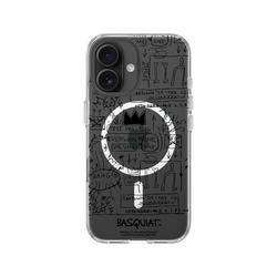iPhone 16 Clear Case（MagSafe 兼容 & 相機按鈕）  巴斯奇亞 Jean-Michel Basquiat Beat Bop