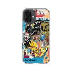 iPhone 16 Plus Clear Case（MagSafe 兼容 & 相機按鈕）  巴斯奇亞 Jean-Michel Basquiat 骷顱頭