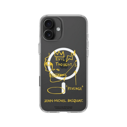 iPhone 16 Plus Clear Case（MagSafe 兼容 & 相機按鈕）  巴斯奇亞 Jean-Michel Basquiat 邪惡思想