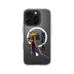 iPhone 16 Pro Clear Case（MagSafe 兼容 & 相機按鈕）  巴斯奇亞 Jean-Michel Basquiat 小恐龍
