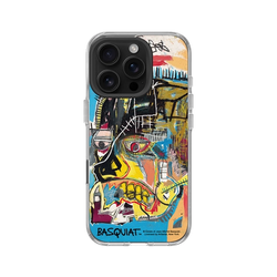iPhone 16 Pro Clear Case（MagSafe 兼容 & 相機按鈕）  巴斯奇亞 Jean-Michel Basquiat 骷顱頭