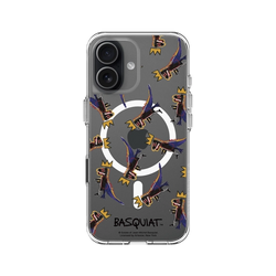 iPhone 17 Clear Case（MagSafe 兼容 & 相機按鈕）  巴斯奇亞 Jean-Michel Basquiat 小恐龍-拼貼款