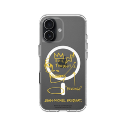 iPhone 17 Clear Case（MagSafe 兼容 & 相機按鈕）  巴斯奇亞 Jean-Michel Basquiat 邪惡思想