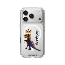 iPhone 17 Pro Clear Case（MagSafe 兼容 & 相機按鈕）  巴斯奇亞 Jean-Michel Basquiat 小恐龍