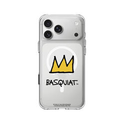 iPhone 17 Pro Max Clear Case（MagSafe 兼容 & 相機按鈕）  巴斯奇亞 Jean-Michel Basquiat 皇冠