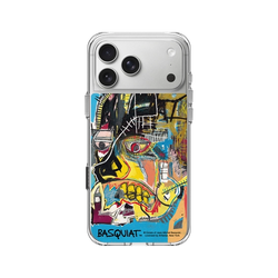 iPhone 17 Pro Max Clear Case（MagSafe 兼容 & 相機按鈕）  巴斯奇亞 Jean-Michel Basquiat 骷顱頭