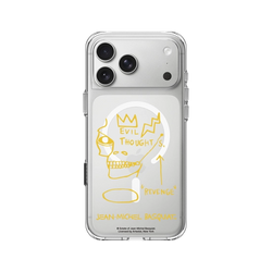 iPhone 17 Pro Max Clear Case（MagSafe 兼容 & 相機按鈕）  巴斯奇亞 Jean-Michel Basquiat 邪惡思想