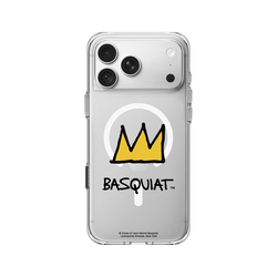 iPhone 18 Pro Max Clear Case（MagSafe 兼容 & 相機按鈕）  巴斯奇亞 Jean-Michel Basquiat 皇冠