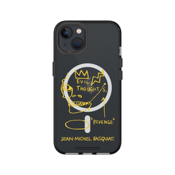 iPhone 13 Clear (MagSafe 兼容)  巴斯奇亞 Jean-Michel Basquiat 邪惡思想