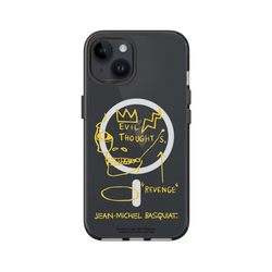 iPhone 14 Clear (MagSafe 兼容)  巴斯奇亞 Jean-Michel Basquiat 邪惡思想