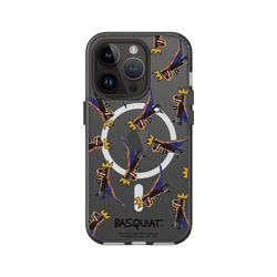 iPhone 14 Pro Clear (MagSafe 兼容)  巴斯奇亞 Jean-Michel Basquiat 小恐龍-拼貼款