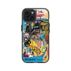 iPhone 15 Clear (MagSafe 兼容)  巴斯奇亞 Jean-Michel Basquiat 骷顱頭