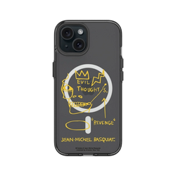 iPhone 15 Clear (MagSafe 兼容)  巴斯奇亞 Jean-Michel Basquiat 邪惡思想