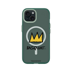 iPhone 15 Clear (MagSafe 兼容)  巴斯奇亞 Jean-Michel Basquiat 皇冠