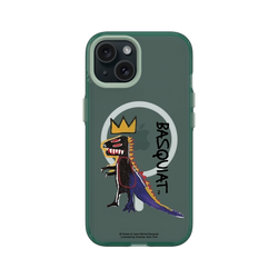 iPhone 15 Clear (MagSafe 兼容)  巴斯奇亞 Jean-Michel Basquiat 小恐龍