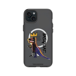 iPhone 15 Plus Clear (MagSafe 兼容)  巴斯奇亞 Jean-Michel Basquiat 小恐龍