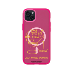 iPhone 15 Plus Clear (MagSafe 兼容)  巴斯奇亞 Jean-Michel Basquiat 邪惡思想