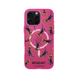 iPhone 16 Pro Max Clear (MagSafe 兼容)  巴斯奇亞 Jean-Michel Basquiat 小恐龍-拼貼款