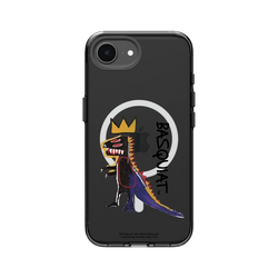 iPhone 16e Clear (MagSafe 兼容)  巴斯奇亞 Jean-Michel Basquiat 小恐龍