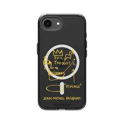 iPhone 16e Clear (MagSafe 兼容)  巴斯奇亞 Jean-Michel Basquiat 邪惡思想