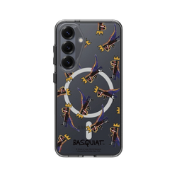 Galaxy S25 Clear (MagSafe 兼容)  巴斯奇亞 Jean-Michel Basquiat 小恐龍-拼貼款