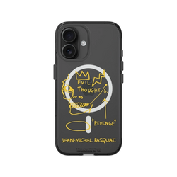 iPhone 16 Clear (MagSafe 兼容 & 相機按鈕)  巴斯奇亞 Jean-Michel Basquiat 邪惡思想