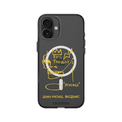 iPhone 16 Plus Clear (MagSafe 兼容 & 相機按鈕)  巴斯奇亞 Jean-Michel Basquiat 邪惡思想