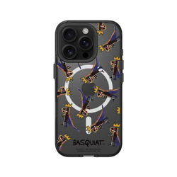 iPhone 16 Pro Clear (MagSafe 兼容 & 相機按鈕)  巴斯奇亞 Jean-Michel Basquiat 小恐龍-拼貼款