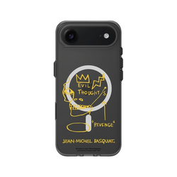 iPhone Air Clear (MagSafe 兼容 & 相機按鈕)  巴斯奇亞 Jean-Michel Basquiat 邪惡思想