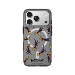 iPhone 17 Pro Clear (MagSafe 兼容 & 相機按鈕)  巴斯奇亞 Jean-Michel Basquiat 小恐龍-拼貼款