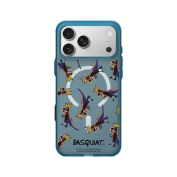 iPhone 17 Pro Max Clear (MagSafe 兼容 & 相機按鈕)  巴斯奇亞 Jean-Michel Basquiat 小恐龍-拼貼款