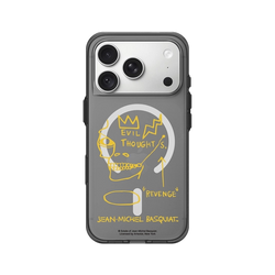iPhone 18 Pro Clear (MagSafe 兼容 & 相機按鈕)  巴斯奇亞 Jean-Michel Basquiat 邪惡思想