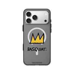 iPhone 18 Pro Max Clear (MagSafe 兼容 & 相機按鈕)  巴斯奇亞 Jean-Michel Basquiat 皇冠