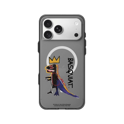 iPhone 18 Pro Max Clear (MagSafe 兼容 & 相機按鈕)  巴斯奇亞 Jean-Michel Basquiat 小恐龍