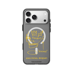 iPhone 18 Pro Max Clear (MagSafe 兼容 & 相機按鈕)  巴斯奇亞 Jean-Michel Basquiat 邪惡思想