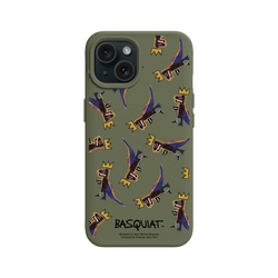 iPhone 15 SolidX (MagSafe 兼容)  巴斯奇亞 Jean-Michel Basquiat 小恐龍-拼貼款