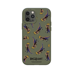 iPhone 12 / 12 Pro SolidSuit (MagSafe 兼容)  巴斯奇亞 Jean-Michel Basquiat 小恐龍-拼貼款