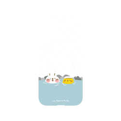 犀牛盾NX (MagSafe 兼容)背板 - iPhone 12 Pro Max - 【聯名設計款】 - 懶散兔與啾先生 Lazy Rabbit and Mr.Chu - 泡溫泉