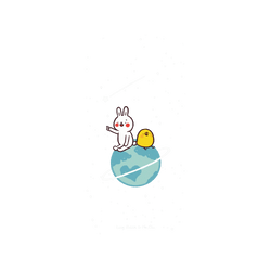 犀牛盾NX (MagSafe 兼容)背板 - iPhone 14 Plus - 【聯名設計款】 - 懶散兔與啾先生 Lazy Rabbit and Mr.Chu - 小宇宙