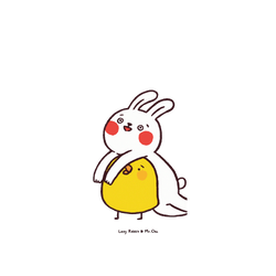 犀牛盾Mod NX手機殼 - iPhone 7/8/SE2/SE3 - 【聯名設計款】 - 懶散兔與啾先生 Lazy Rabbit and Mr.Chu - 黏著你