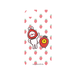 犀牛盾NX系列背板 - iPhone 7/8/SE2/SE3 - 【聯名設計款】 - 懶散兔與啾先生 Lazy Rabbit and Mr.Chu - 草莓