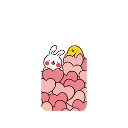 犀牛盾Mod NX手機殼 - iPhone 7/8/SE2/SE3 - 【聯名設計款】 - 懶散兔與啾先生 Lazy Rabbit and Mr.Chu - Hearts