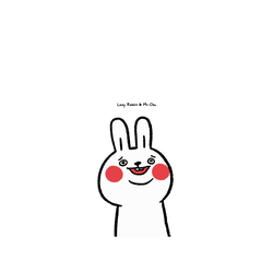 犀牛盾Mod NX手機殼 - iPhone 7/8/SE2/SE3 - 【聯名設計款】 - 懶散兔與啾先生 Lazy Rabbit and Mr.Chu - 傻笑