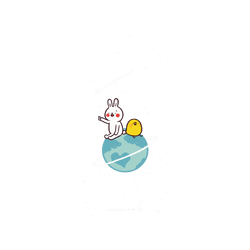犀牛盾NX系列背板 - iPhone X - 【聯名設計款】 - 懶散兔與啾先生 Lazy Rabbit and Mr.Chu - 小宇宙