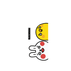 犀牛盾NX系列背板 - iPhone X - 【聯名設計款】 - 懶散兔與啾先生 Lazy Rabbit and Mr.Chu - 看著你