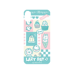 犀牛盾NX系列背板 - iPhone X - 【聯名設計款】 - 懶散兔與啾先生 Lazy Rabbit and Mr.Chu - 粉嫩夏日